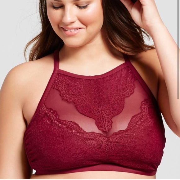 Red Lace Bikini Top - Picture 2 of 3